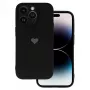 Vennus Samsung Galaxy A13 4G Custodia in silicone con motivo a cuore nero