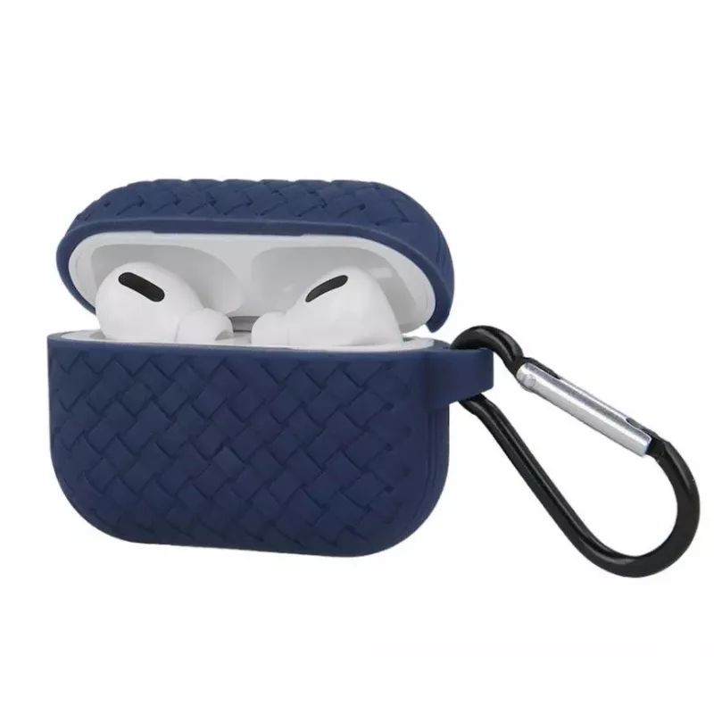 iLike Apple AirPods 3 con cover con gancio Navy Blue