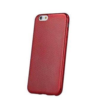 GreenGo Samsung Galaxy J3 (2017) J330 Elegance Carbon Case rosso