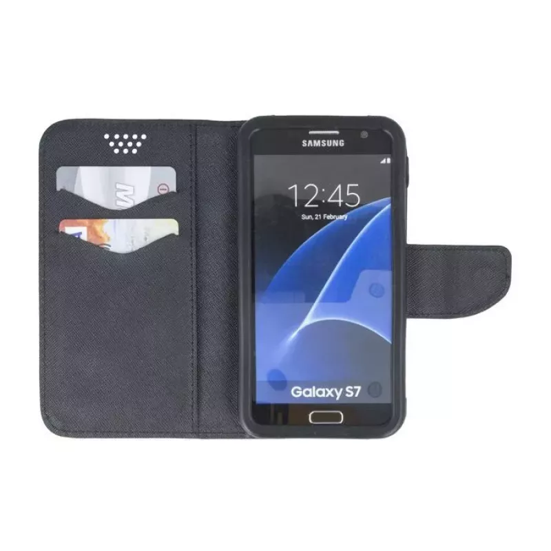 GreenGo Custodia in Silicone Fancy Smart Universale 5.5 Nero