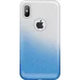 GreenGo Apple iPhone X/Xs Custodia Gradient Glitter 3in1 blu