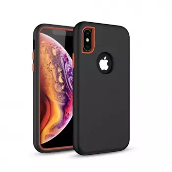 GreenGo Apple iPhone XR Defender Solid 3-in-1 Case nera