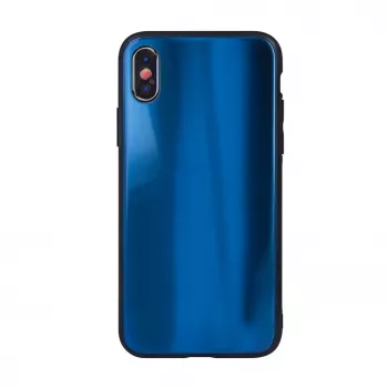 iLike Apple iPhone XR Aurora Glass Case blu scuro