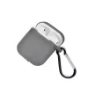GreenGo Apple AirPods custodia in silicone con gancio grigio