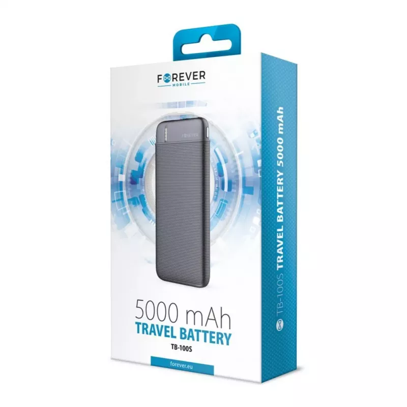 Forever power bank TB-100S 5000 mAh nero