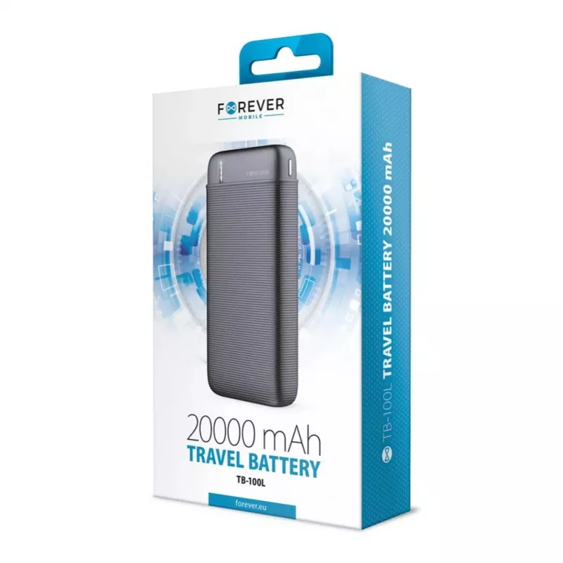 Forever power bank TB-100L 20000 mAh nero