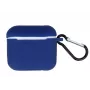 iLike Apple Custodia per AirPods 3 con moschettone blu