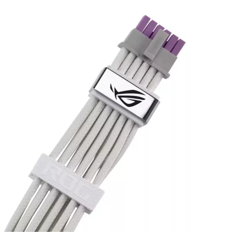 ASUS ROG EQUALIZER White Edition cavo alimentazione GPU - 16 pin 12VHPWR su 3x8 pin PCIe - 700mm bianco