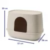 SAVIC Moona lettiera per gatti moka 57x39x39 cm