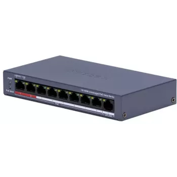 Hikvision DS-3E0109P-E/M(C) switch PoE Fast Ethernet 9 porte, 8 porte PoE, budget 65W, unmanaged