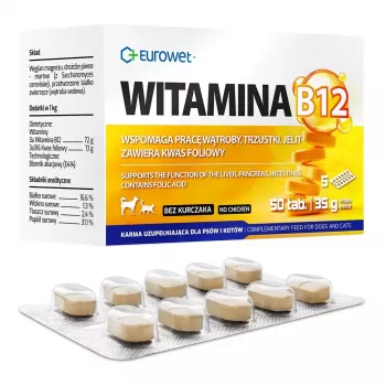 EWE EUROWET Vitamina B12 integratore per cani e gatti - 50 compresse