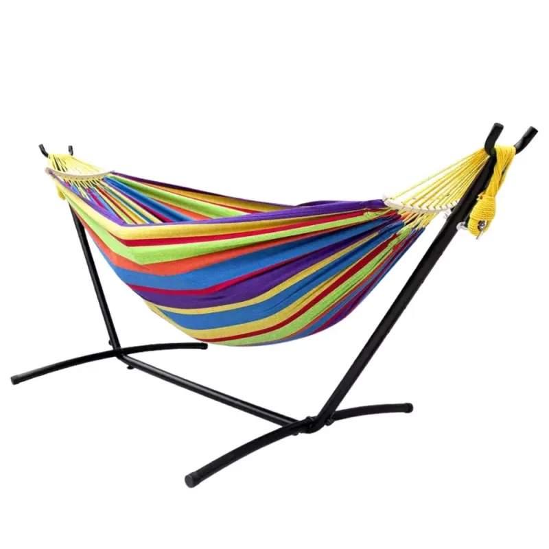 LEAN amaca da giardino con supporto per due persone, multicolore, 200x120 cm