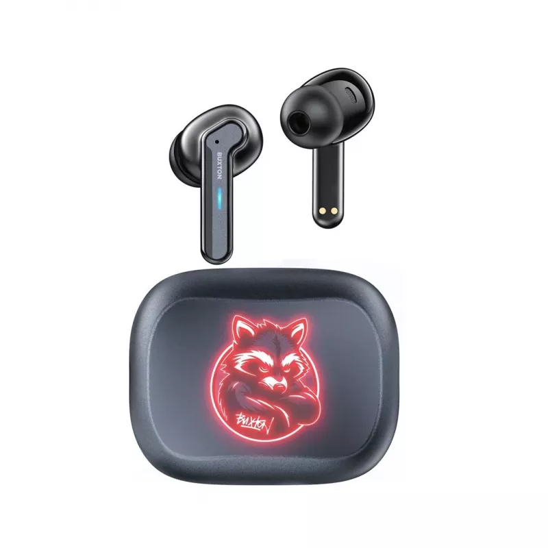 BXT Buxton BTW 8200 Racoon - cuffie in-ear wireless con custodia di ricarica, bianco