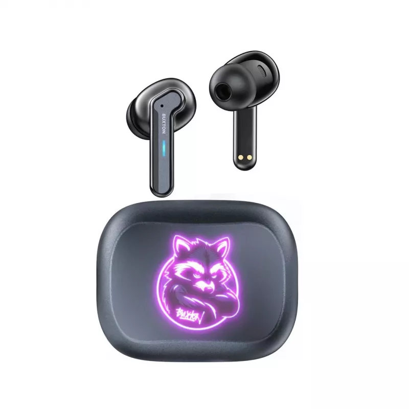 BXT Buxton BTW 8200 Racoon - cuffie in-ear wireless con custodia di ricarica, bianco