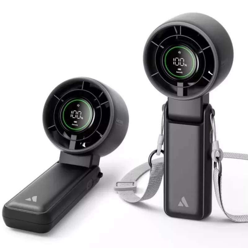 AEL Aecooly Halo 02 ventilatore portatile a mano, nero