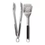Set spatola e pinze per griglia OXO Good Grips, nero/argento, 2 pezzi