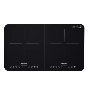 SEVERIN DK 1027 piano cottura a induzione doppio, nero opaco