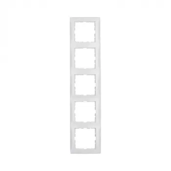 Berker 1015 89 89 cornice 5 posti S.1 bianco polare lucido