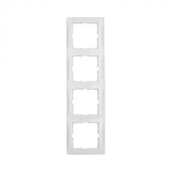 Berker S.1 cornice 4 posti bianco polare lucido