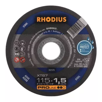 RHODIUS XT 67 115x1,5x22,23 Disco da taglio Pro blu