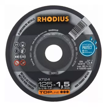 RHODIUS XT24 Disco da taglio 125x1,5x22,23 mm 10 pezzi
