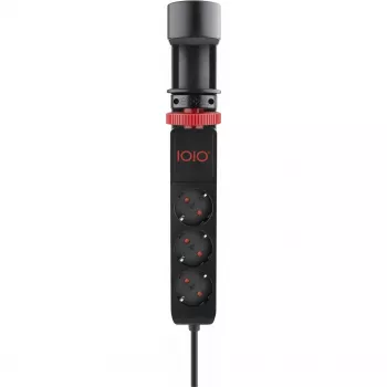 Olympia IOIO SL 3000 Ciabatta da bordo tavolo nera con 3 prese Schuko e 2 porte USB-A, cavo 1,5 m