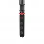 Olympia IOIO SL 3000 Ciabatta da bordo tavolo nera con 3 prese Schuko e 2 porte USB-A, cavo 1,5 m