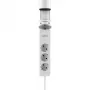 Olympia IOIO SL 3000 Ciabatta da bordo tavolo bianca 3 prese Schuko 2 USB-A cavo 1,5 m