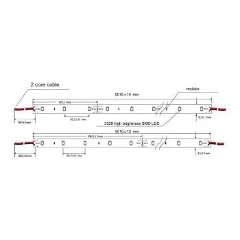 Synergy 21 striscia LED flex 3528 - 60 NW DC12V 12W IP20