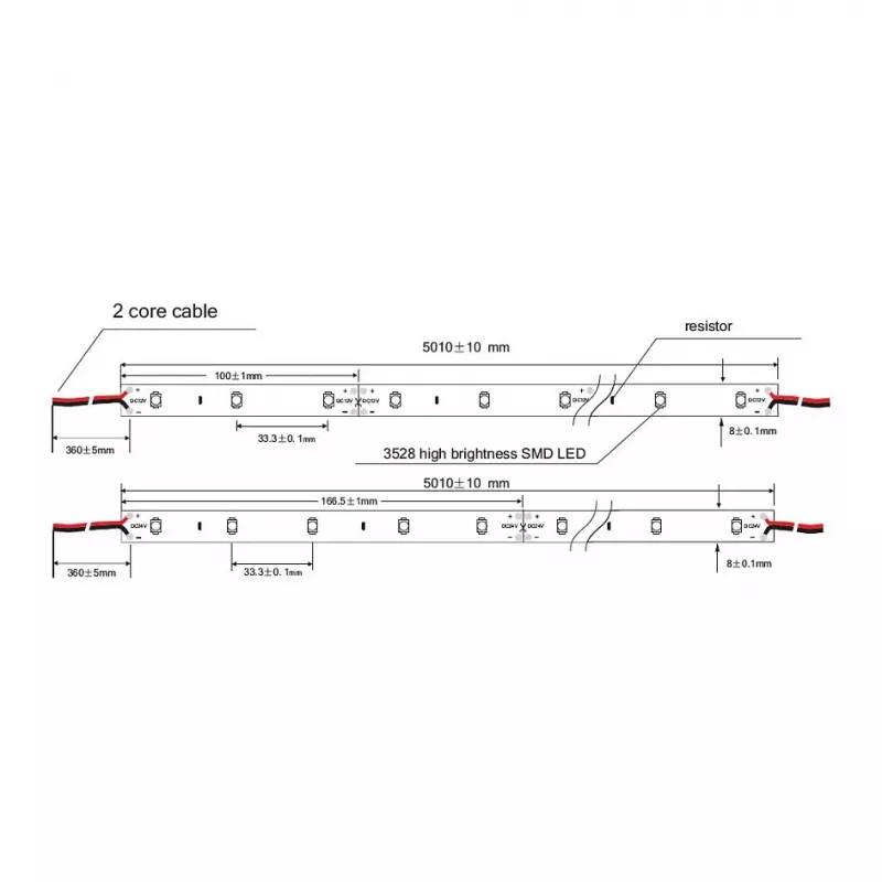 Synergy 21 striscia LED flex 3528 - 60 NW DC12V 12W IP20