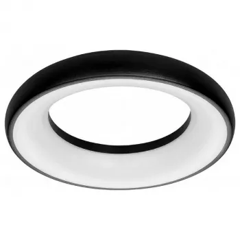 Synergy 21 plafoniera LED rotonda Donut bianco neutro nero 25W