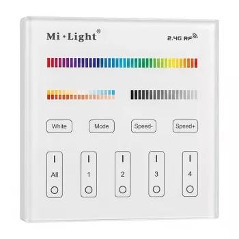 MIBOXER T4 Smart Panel telecomando RGB+CCT 4 zone 2.4GHz pannello touch RF a parete