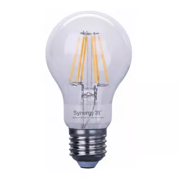 SYNERGY21 LED Retrofit E27 A60 lampadina trasparente 10W bianco caldo dimmerabile