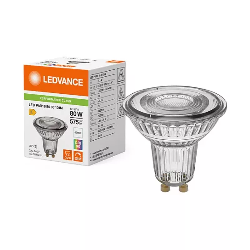 Osram LED PAR16 80 36° DIM P 6.1W 940 GU10 lampadina LED a riflettore dimmerabile