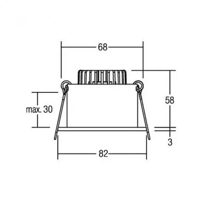 Brumberg 12266073 ETMESA faretto LED da incasso tondo bianco 6W 350mA IP54 2700K