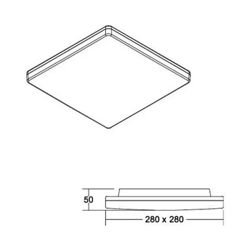 Brumberg 12514073 AB-Downlight BYAM Square White 18W 230V IP65 Non dimmerabile 5700K