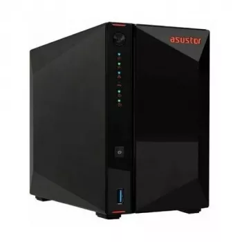 ASUS Asustor Lockerstor 2 Gen2+ (AS6702T v2) NAS desktop 2 vani server Intel Celeron N5105 4GB DDR4 senza dischi nero