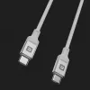 Evelatus cavo USB-C a USB-C 1,2m 60W PD nylon intrecciato bianco