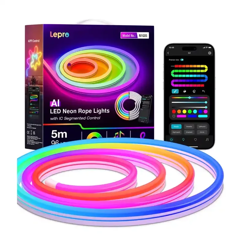 LEPRO N1-5 Striscia LED Smart RGB 5m Wi-Fi Alexa Google Assistant