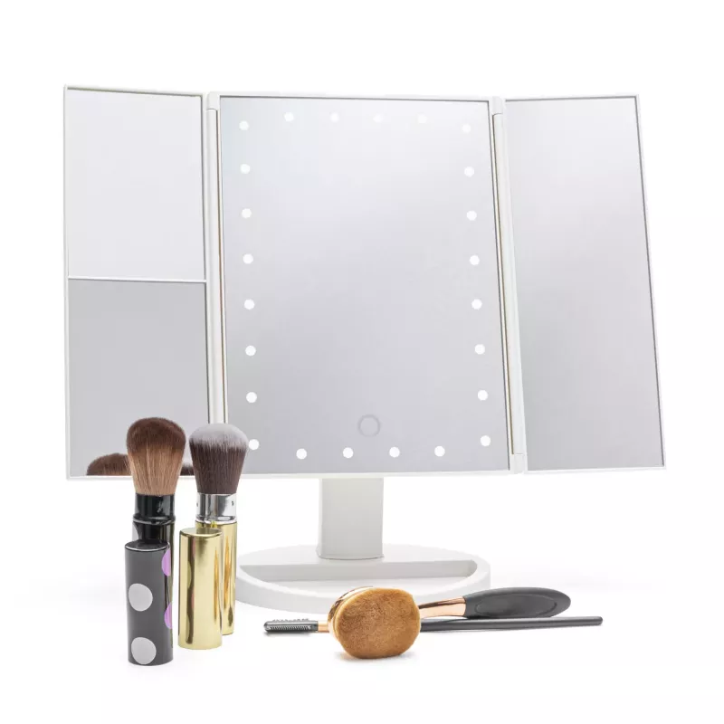 Rio MMFD-WH-EU/1,3 Specchio da trucco 24 LED touch dimmerabile, bianco