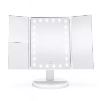 Rio MMFD-WH-EU/1,3 Specchio da trucco 24 LED touch dimmerabile, bianco