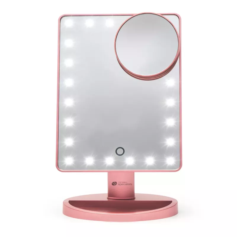Rio MMSP-RG-EU/1,2 Specchio da trucco 24 LED touch dimmerabile, oro rosa