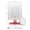 Rio MMSP-RG-EU/1,2 Specchio da trucco 24 LED touch dimmerabile, oro rosa