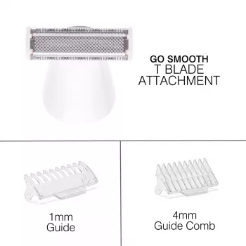 Rio SHTR-EU/1.3 Go Smooth Rasoio e trimmer bikini 4-in-1 per donna, bianco