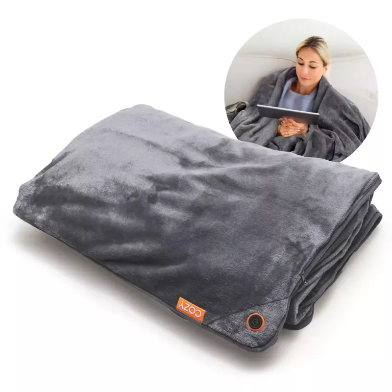 Bodi-Tek BT-BLHT-EU/1.0 COZY Coperta termica Snuggle Blanket 130 x 160 cm, grigio