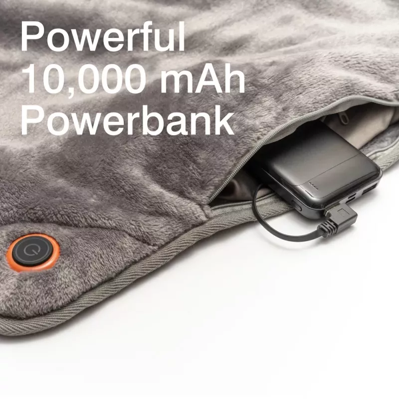 Bodi-Tek BT-BLHT-EU/1.0 COZY Coperta termica Snuggle Blanket 130 x 160 cm, grigio