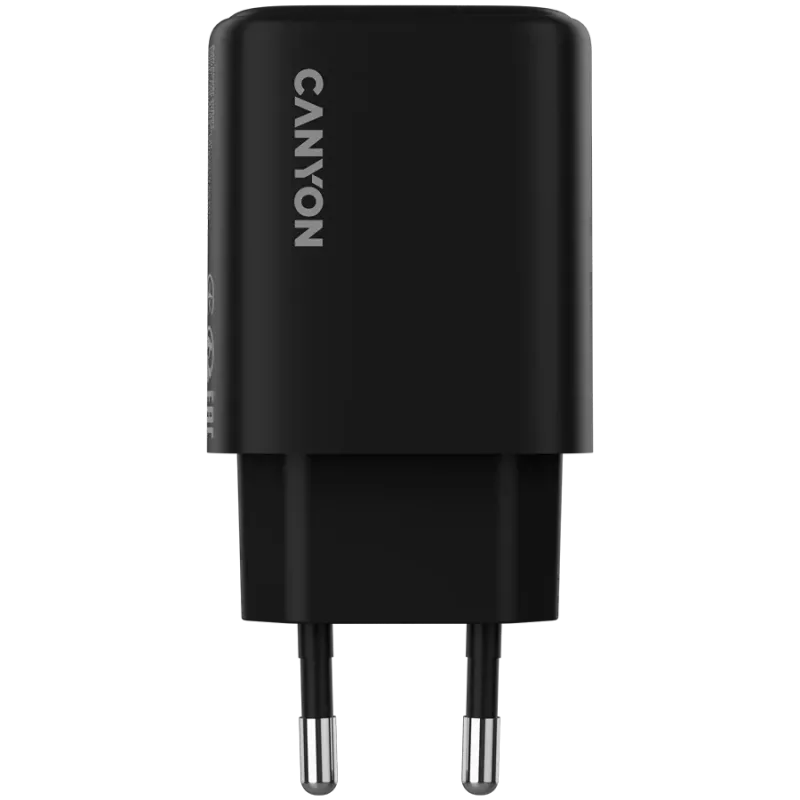 CANYON OnCharge 200 caricabatterie da parete 20W 1xPD 1xQC EU nero