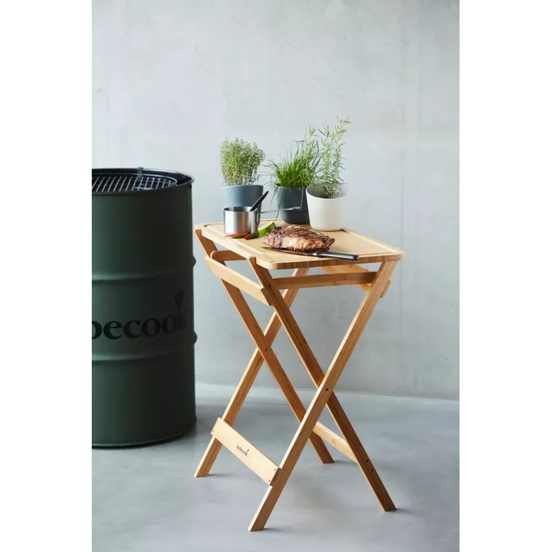 Barbecook BC-ACC-7154 tavolo da taglio in bambù 70x43x81 cm