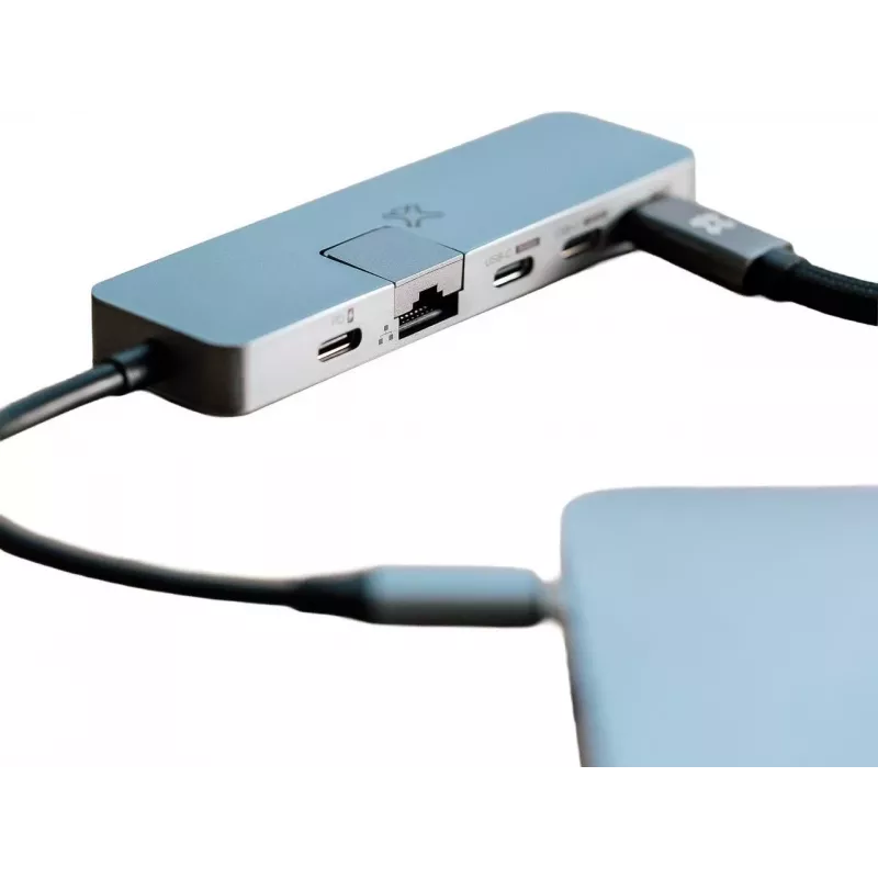 XtremeMac Max Pro hub multiporta USB-C 5 porte 100W PD Gigabit LAN Space Gray