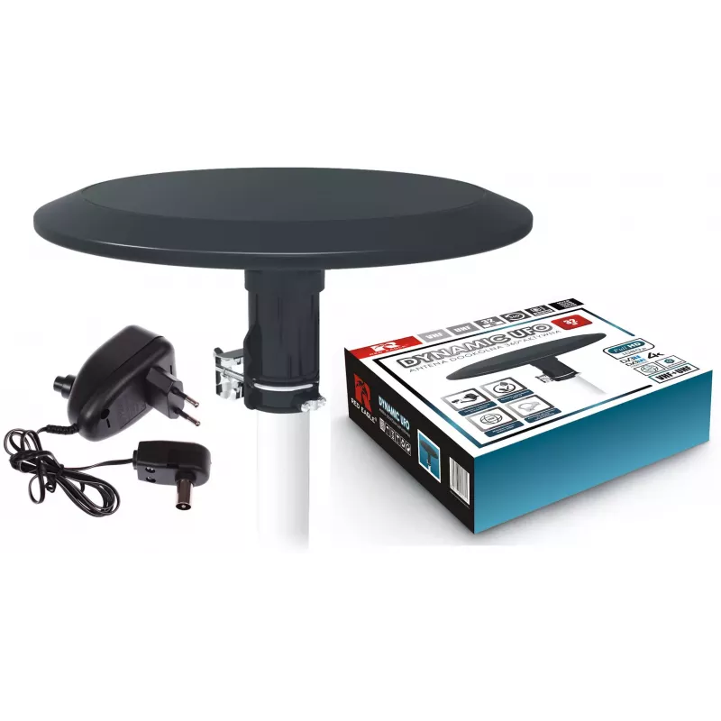 OPTICUM RED Opticum DVB-T Dynamic UFO-360 Antenna esterna omnidirezionale attiva nera